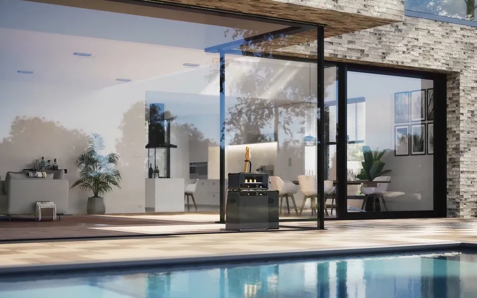 Masterpatio di Reynaers Aluminium: alluminio a taglio termico con triplo vetro